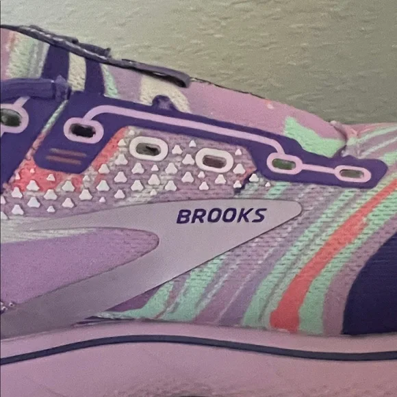 Brooks Women's Athletic Shoes - Ghost 14. Purple and Pink swirls - Picture 2 of 10